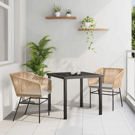 Vidaxl Hage Spisegruppe 3 pcs Brun