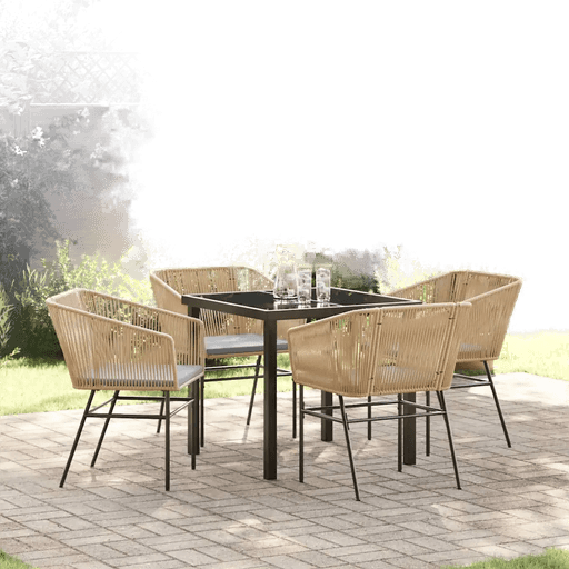 Vidaxl Hage Spisegruppe 5 pcs Brun