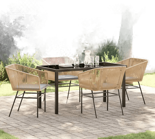 Vidaxl Hage Spisegruppe 5 pcs Brun