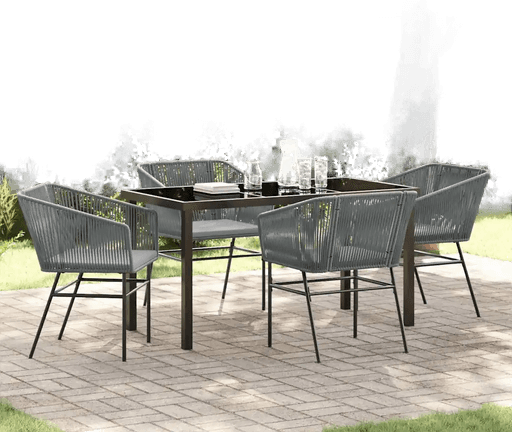 Vidaxl Hage Spisegruppe 5 pcs Grå