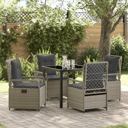 Vidaxl Hage Spisegruppe 5 pcs Lysegrå