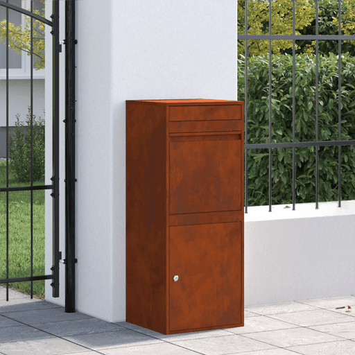 vidaXL Pakkeinnkast Cortenstål 41 x 38 x 103 cm