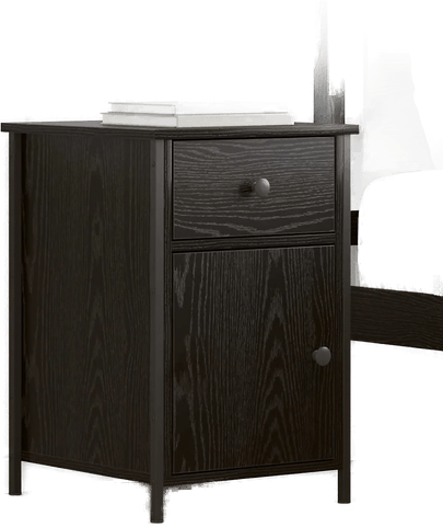 Vidaxl Nattbordskap 2 stk Svart Eik