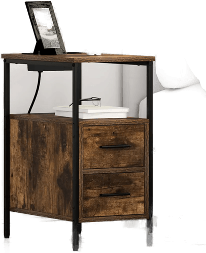 Vidaxl Nattbordskap Røkt eik 30 x 48 x 61 cm