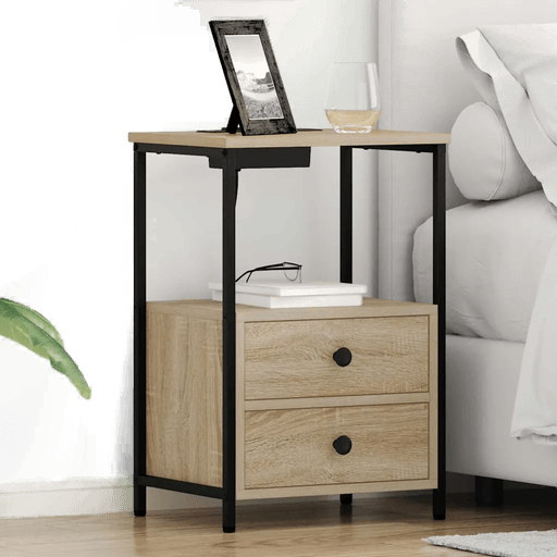 Vidaxl Nattbordskap Sonoma eik