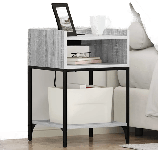 Vidaxl Nattbordskap Grå Sonoma 40 x 40 x 61 cm