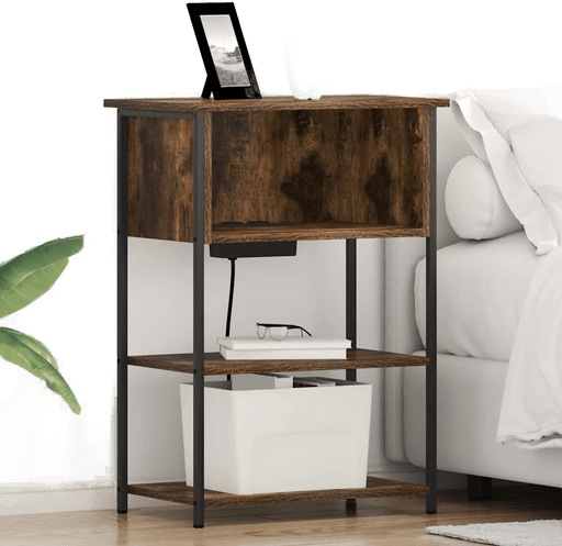 Vidaxl Nattbordskap Røkt eik