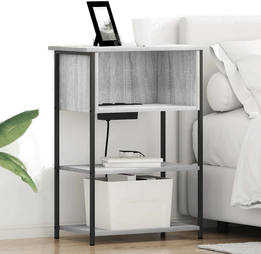 Vidaxl Nattbordskap Grå Sonoma