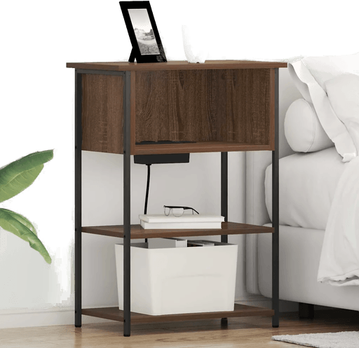 Vidaxl Nattbordskap Brun Eik