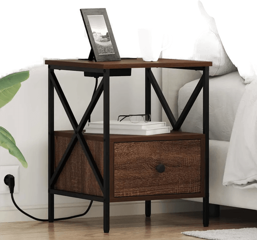 Vidaxl Nattbordskap Brun Eik