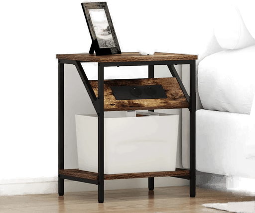 Vidaxl Nattbordskap Røkt eik 2 pcs