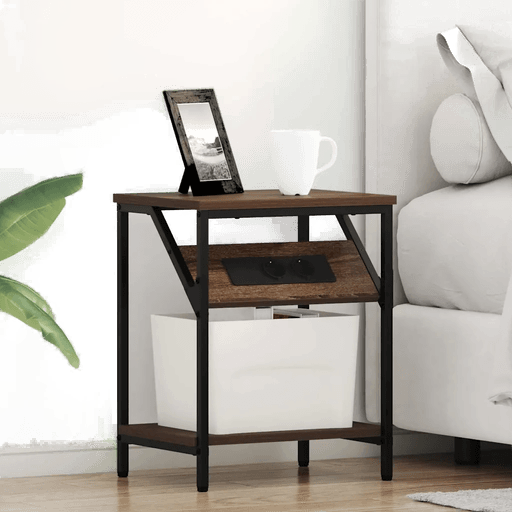 Vidaxl Nattbordskap Brun Eik