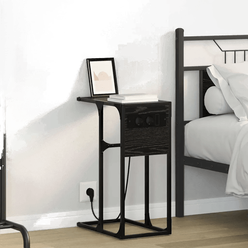 Vidaxl Nattbordskap Svart Eik