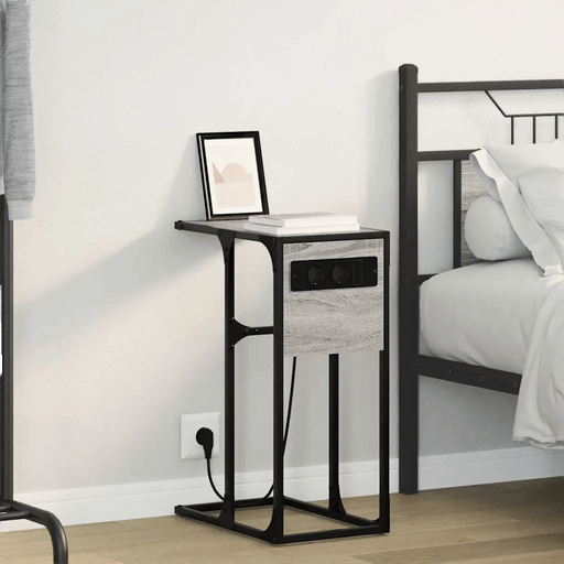 Vidaxl Nattbordskap Grå 41,5 x 26 x 60,5 cm