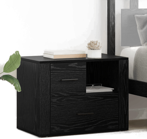 Vidaxl Nattbordskap Svart Eik