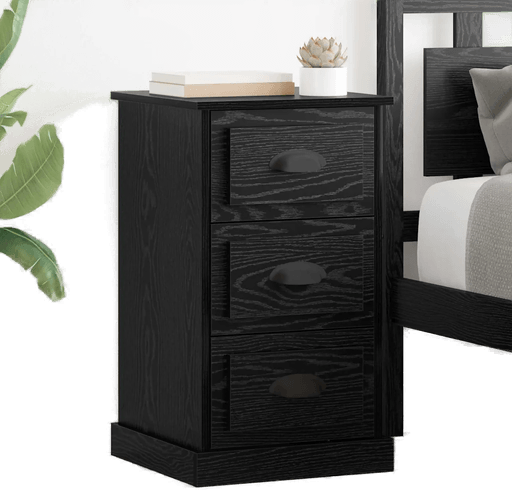 Vidaxl Nattbordskap Svart Eik