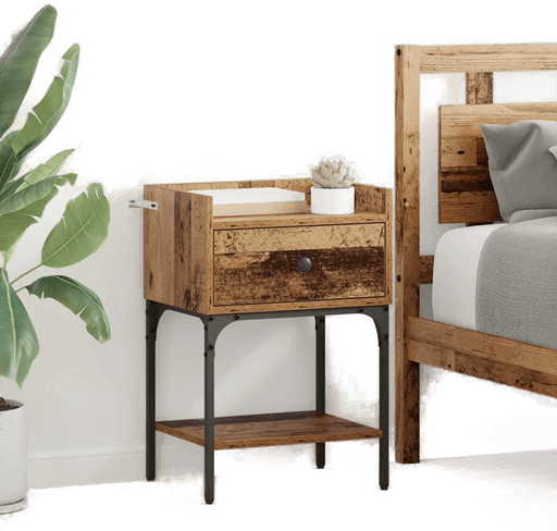 Vidaxl Nattbord Gammelt tre 40 x 29 x 60 cm