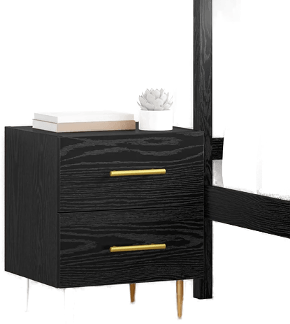 Vidaxl Nattbordskap Svart Eik