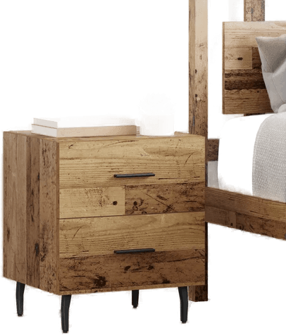 Vidaxl Nattbordskap Gammelt tre 40 x 35 cm