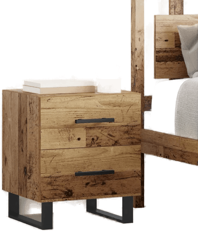 Vidaxl Nattbordskap Gammelt tre 40 x 35 x 47,5 cm