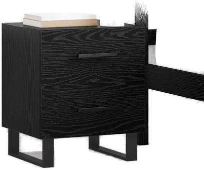 Vidaxl Nattbordskap Svart Eik