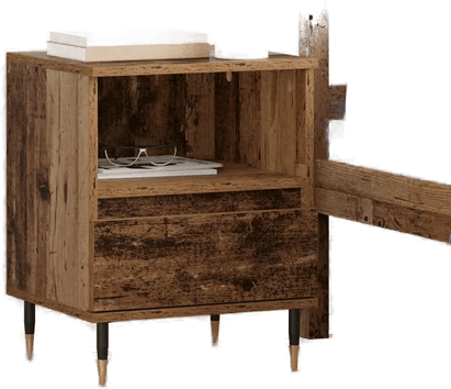 Vidaxl Nattbordskap 2 stk Gammelt tre