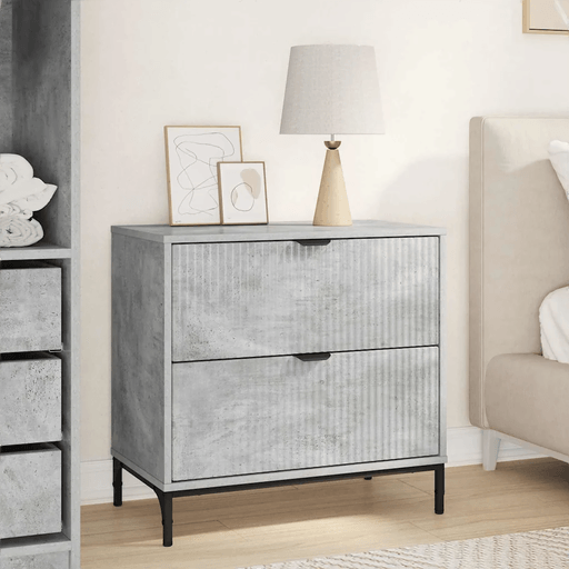 Vidaxl Nattbord Betonggrå 63,5 x 36 x 61 cm