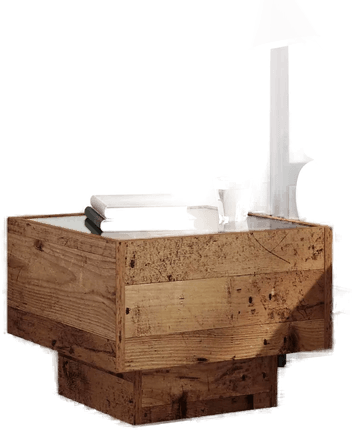 Vidaxl Kaffebord Gammelt tre 40 x 40 x 30 cm