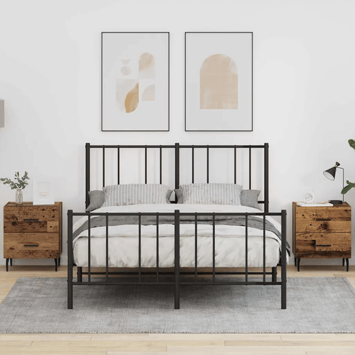 Vidaxl Nattbordskap 2 stk Gammelt tre