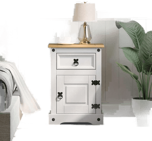 Vidaxl Nattbord Hvit 45 x 35 x 64 cm