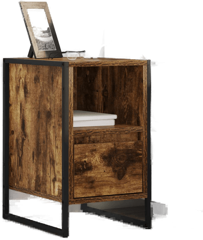 Vidaxl Nattbord Røyk Eik 39,5 x 30 x 50 cm