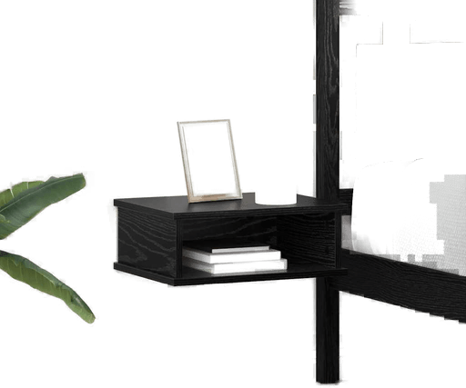 Vidaxl Nattbord 2 stk Svart Eik