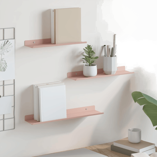 Vidaxl Vegghylle 3 pcs Rosa 40 x 9 cm