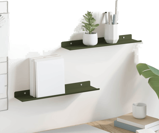 Vidaxl Vegghylle 40 x 9 cm Olivengrønn