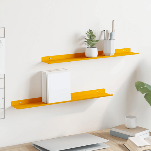 Vidaxl Vegghylle 60 x 9 cm Sennepsgul