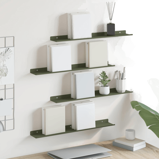 Vidaxl Vegghylle 60 x 9 cm Olivengrønn