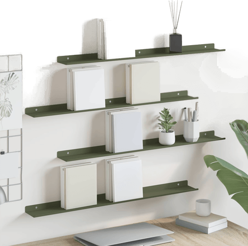 Vidaxl Vegghylle 80 x 9 cm Olivengrønn