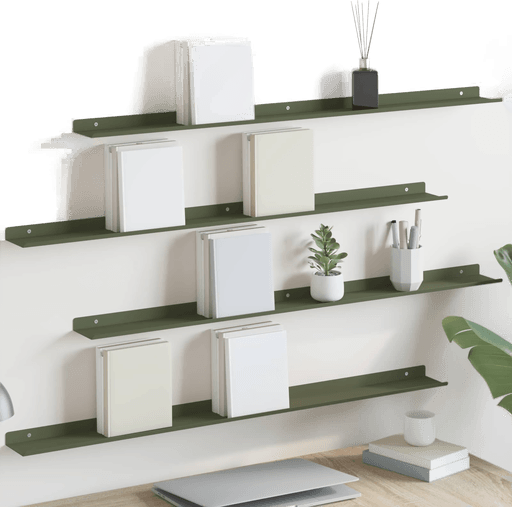 Vidaxl Vegghylle 100 x 9 cm Olivengrønn