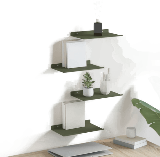 Vidaxl Vegghylle 4 pcs Olivengrønn 30 x 18 cm