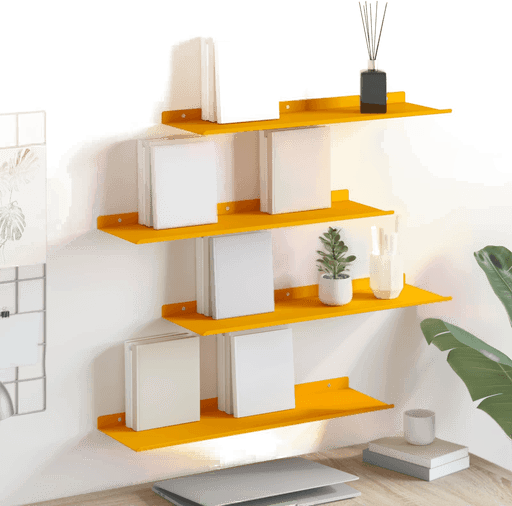 Vidaxl Vegghylle 60 x 18 cm Sennepsgul