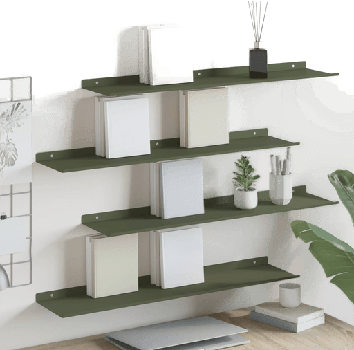 Vidaxl Vegghylle 80 x 18 cm Olivengrønn