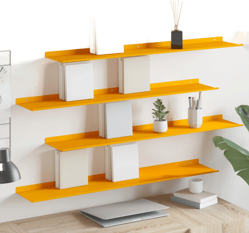 Vidaxl Vegghylle 100 x 18 cm Sennepsgul