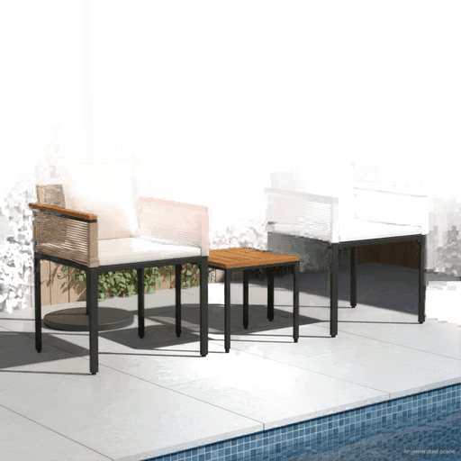 Vidaxl Utemøbelsett 3 pcs Beige og kremhvitt