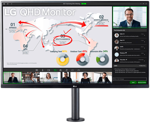 LG Ergo 32QP880-B 32" QHD LED-skjerm