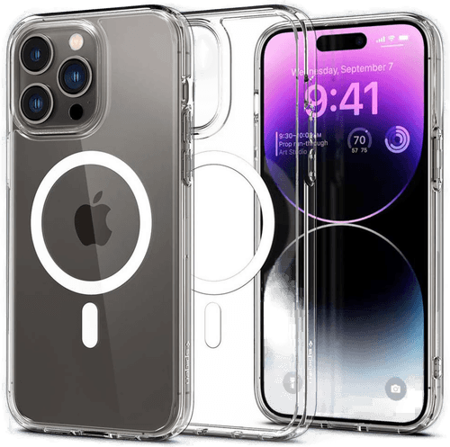 Spigen Crystal Hybrid MagSafe deksel iPhone 14 Pro Max Hvit