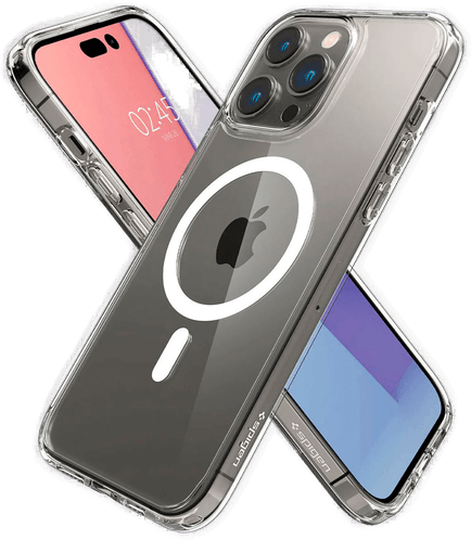 Spigen Crystal Hybrid MagSafe deksel iPhone 14 Pro Hvit