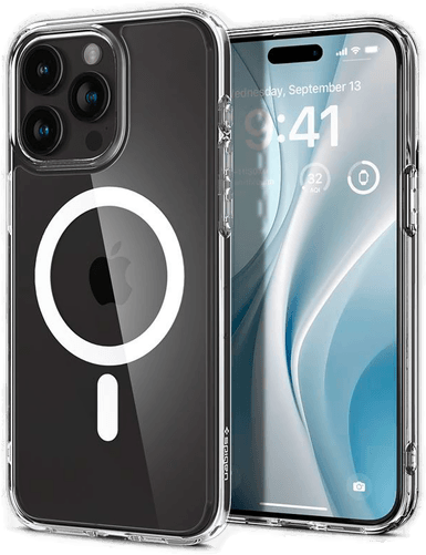 Spigen Crystal Hybrid MagSafe Deksel iPhone 15 Pro Hvit