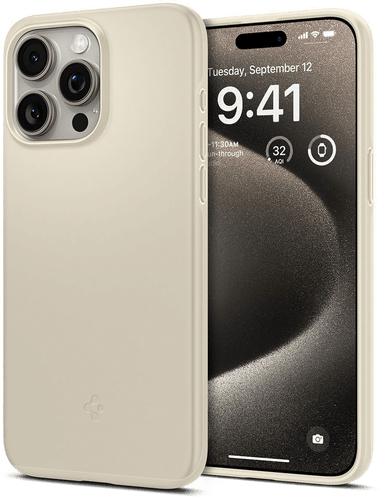 Spigen Thin Fit Deksel iPhone 15 Pro Max Mute Beige