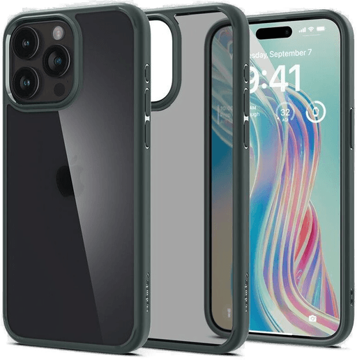 Spigen Ultra Hybrid iPhone 15 Pro Max - Frost/grønt