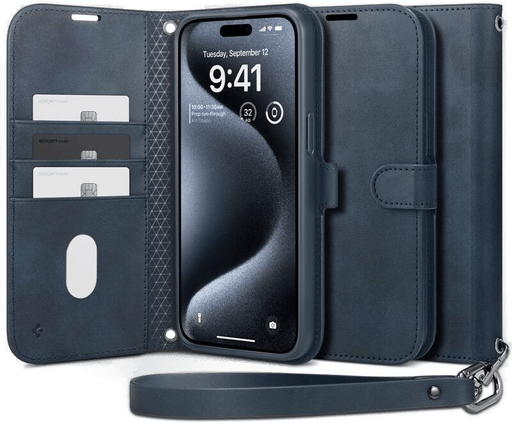 Spigen Wallet S Pro - Blå - iPhone 15 Pro Max